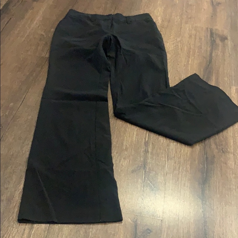 Black wide leg dress pants